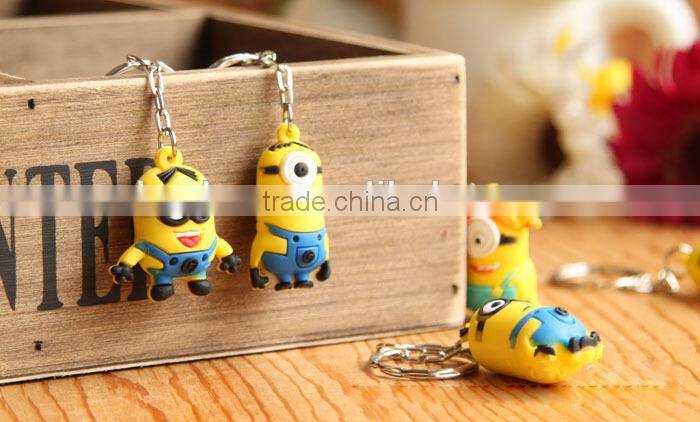 Cheap kid gifts wholesale pvc keyring,Cartoon character keychain gifts
