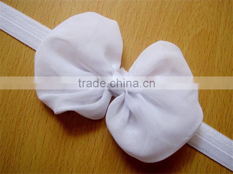mix colors chiffon bowknot top baby headband wholesale
