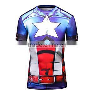 Men Avengers Super Hero Iron Man Captain America Clothes Short Sleeve 3D Printing t shirt
