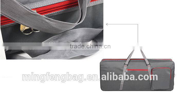 Custom High Quality Tote and Shoulder Thickening 61 Keys Musical Instrument Electronic Organ Bag with Pulleys
