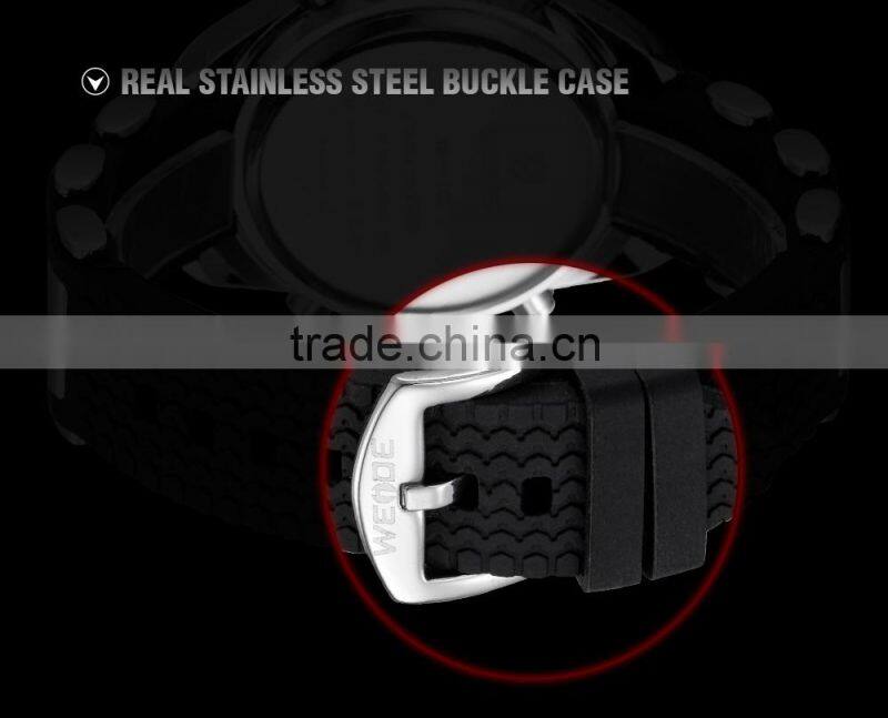WEIDE New Waterproof Military Watch fashion watch company Rubber Bracet Diver Waterproof LCD silicone watch manufacture