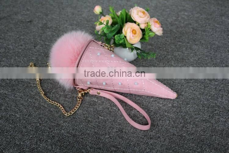 Wholesale Elegant Bag Women Fox Fur Ball Gift Bag