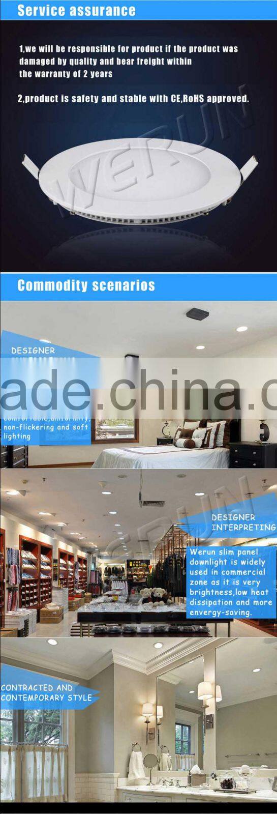 led panel light manufacturer high cost performance 3W 6W9W12W15W16W18W 25W led panel light