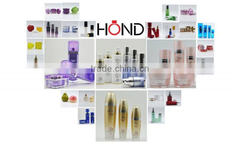 15g Round black compact powder case, double layer cosmetic compact powder box for solid perfume