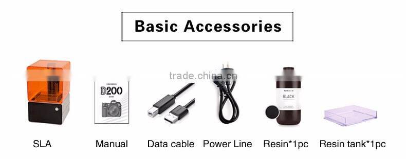 2016 hot sale! SLA 3D Printer with resin material