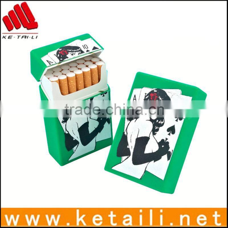 Cheap High Quality Cigarette case/ cigarette box/silicone cigarette pack cover with custom printing