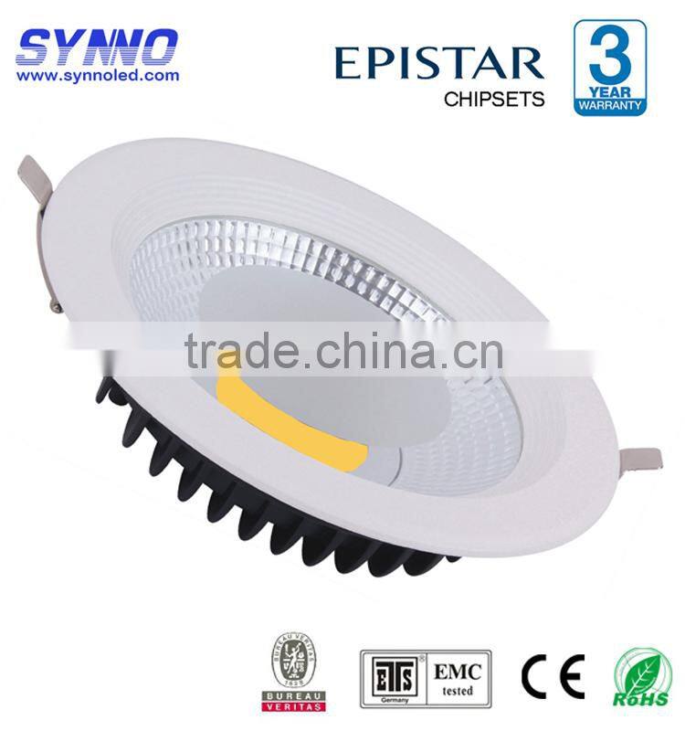 Hot sales high power round recessed aluminum COB LED downlight 3/5/10/15/20/30w