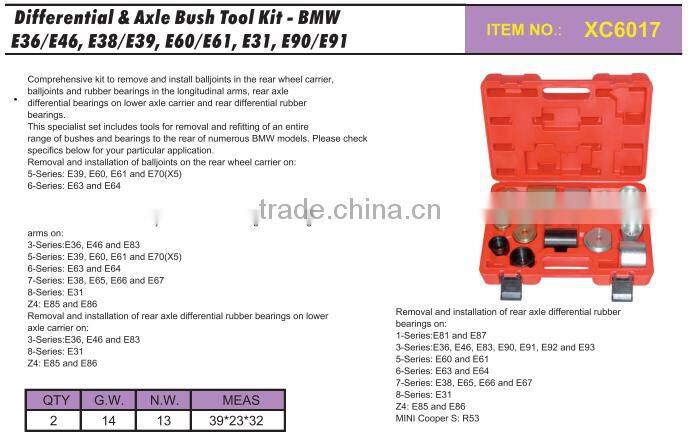 Differential & Axle Bush Tool Kit-E36/E46,E38/E39,E60/E61,E31,E90/E91