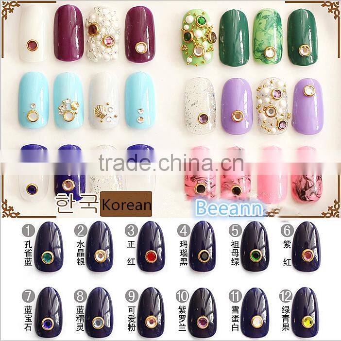 2016 most popular summer sea series metal nail parts, gold silver starfish 3D nail art decoration