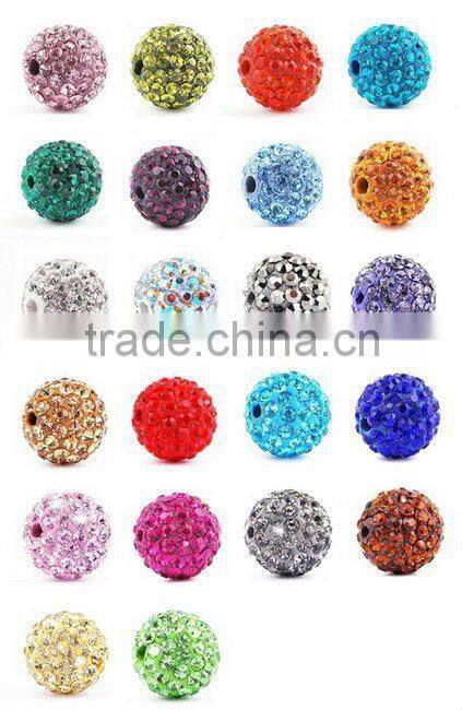 10mm Pave Crystal Disco Ball Beads Wholesale