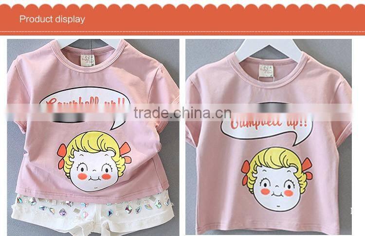 Low Price Korean Summer 2-7 Years Old Children Short Sleeve T-shirt