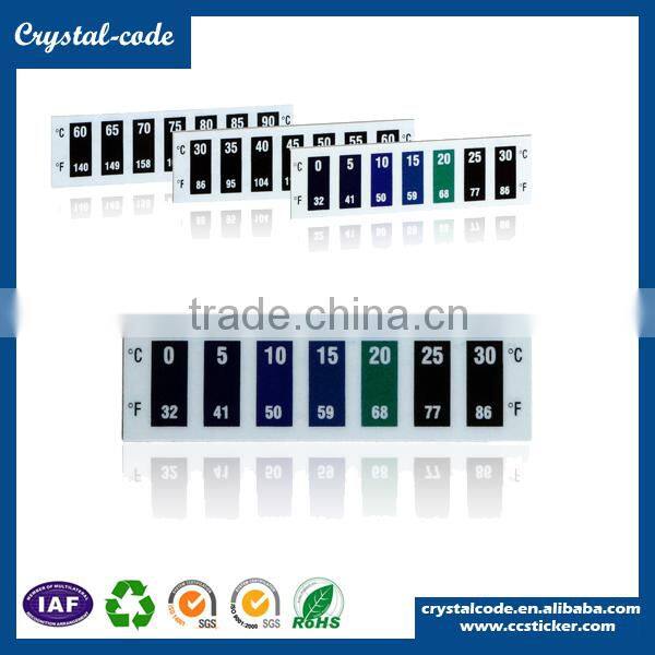 Customized PVC removable temperature change label