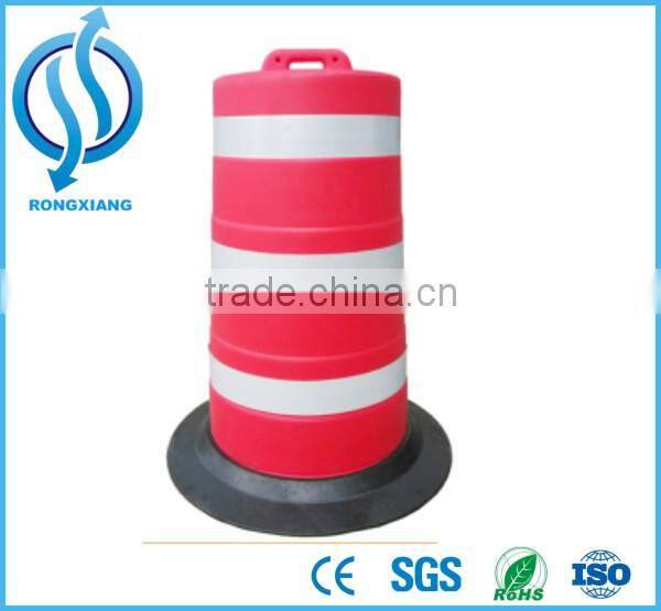 Traffic drum plastic traffic barrel for roadway safety