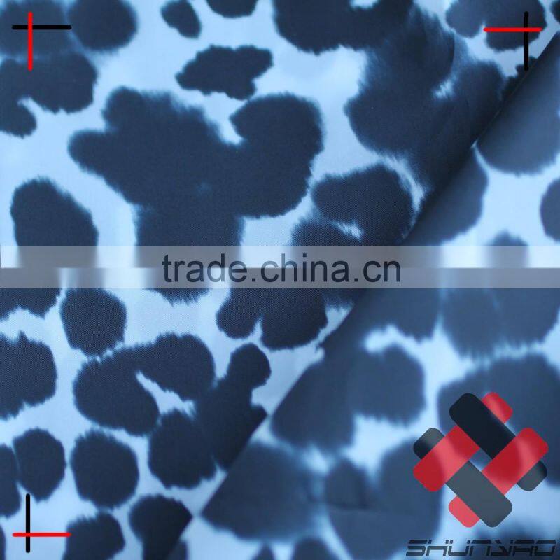 210T Polyester taffeta fabric leopard paper printing for lining