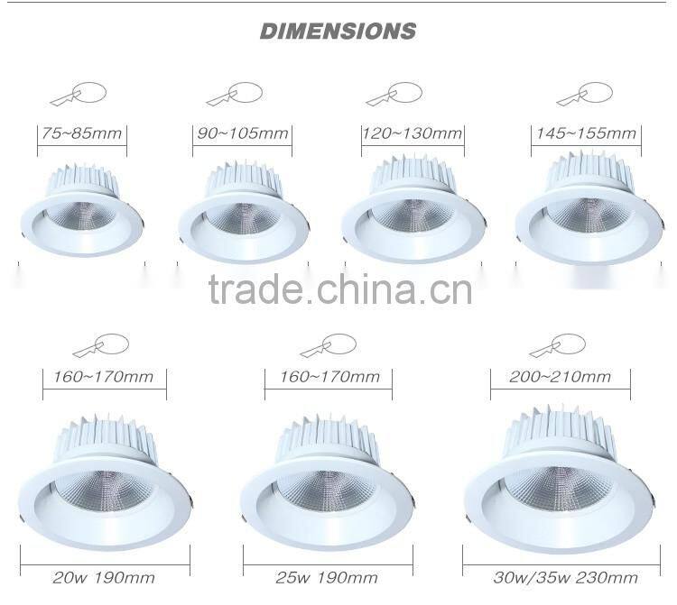 design solutions international inc led lighting 4 6 8 inch Dimmable 10W 15W LED Downlight