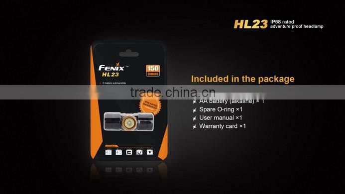 in stock fenix HL23 headlamp 150 lumen with 3 brightness levels