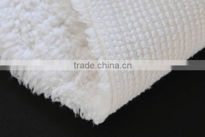 White Hotel Bath Rug Cotton Hand Make Rug