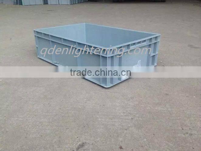 Rectangular stackable HDPE plastic turnover box with lid