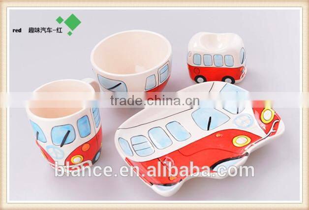 ceramic London bus Children dinner set for baby gift