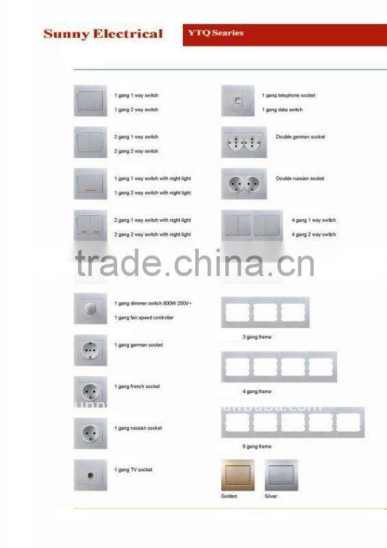 four gang wall switch panel