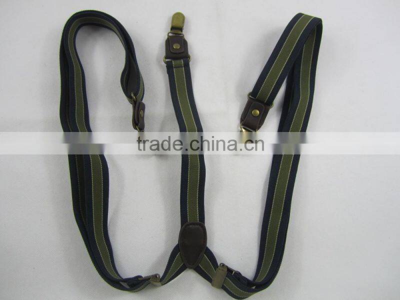 elastic quality fashion braces suspenders with metal clips for trousers
