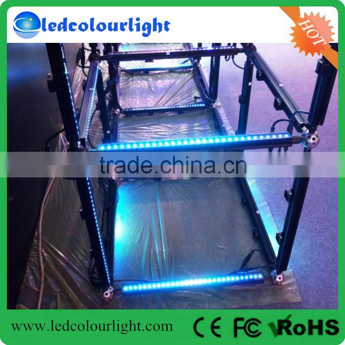 China supplier DMX512 RGB LED light bar with aluminium profile and milky diffuser