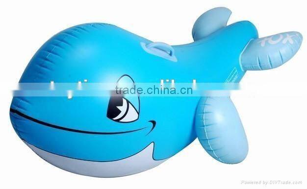 custom factory sale pvc inflatable animal rider float, beach water toys, swimming dolphin rider