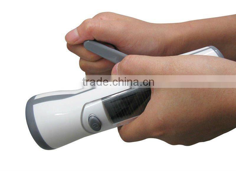 Hot Selling Hand crank emergency Dynamo Solar 3 LED Hand Rechargeable Flashlight