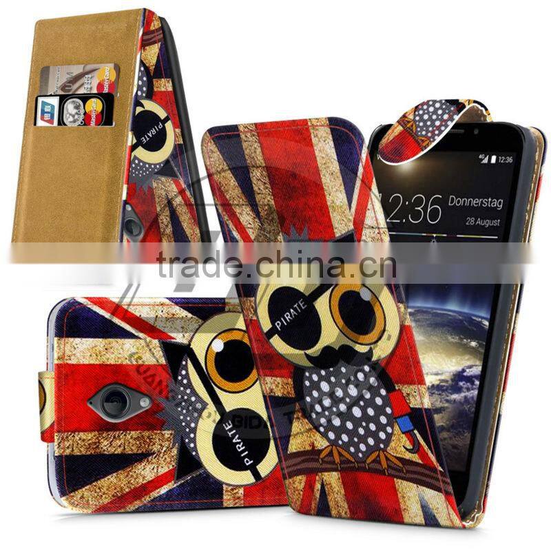 For Vodafone Smart 4 LTE High Quality Print Flip PU Leather Case Cover Moible Phone Case