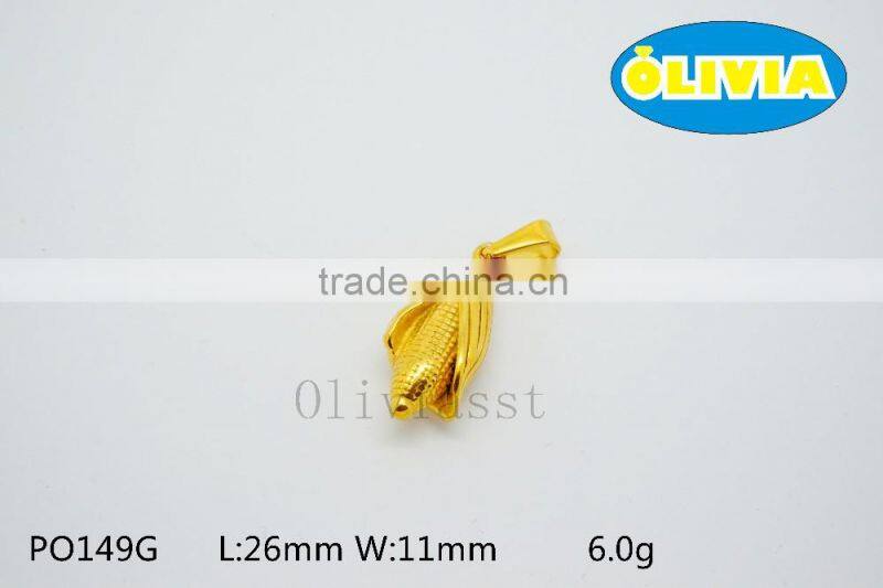 Olivia 2016 New Fashion Modern 316 Stainless steel Cast Metal Crop Peanut and Corn Shape pendant
