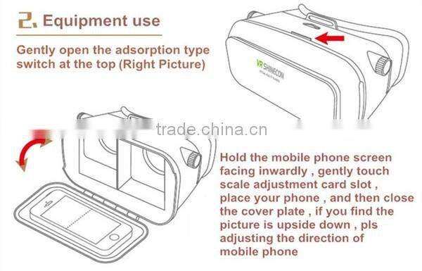 wholesale alibaba vr shinecon and high quality vr case 3.0 3d glasses virtual reality