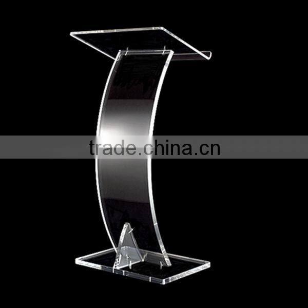 Z-shaped acrylic lectern podium