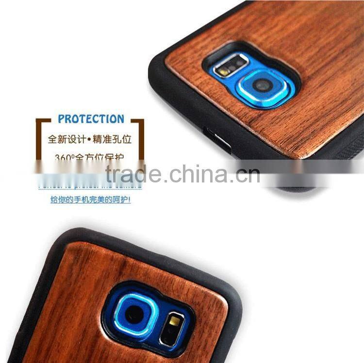 OCASE High Quality TPU Wood Back Cover Case for Samsung Galaxy S6 Edge for Samsung Galaxy S6 case
