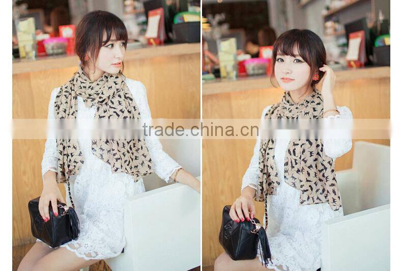 Fashion cheap chiffon scarf,bulk wholesale silk scarf,custom scarf