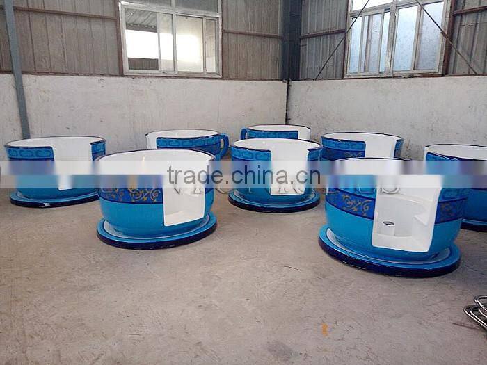 China direct manufacturer amusement rides fiberglass happy rotating coffee cup/tea cup kiddie ride