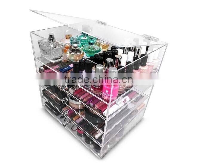 clear acrylic organizer with 5 drawer