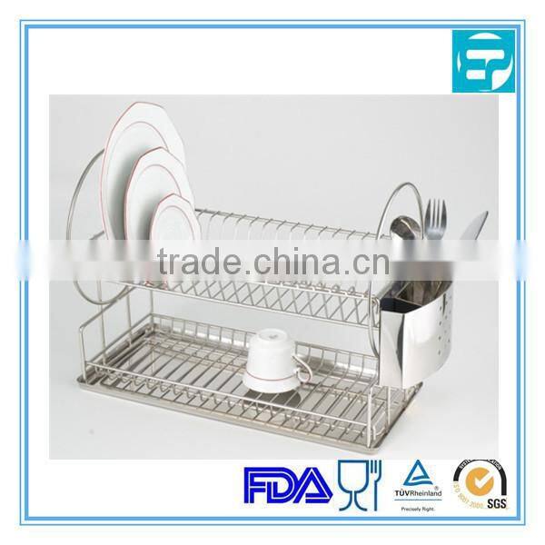 Steel Kitchen Houseware 2-Tier Dish Rack