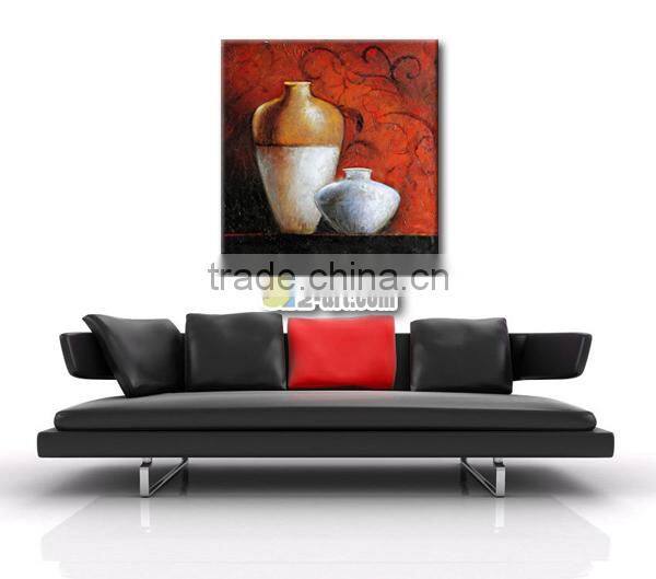 Simple still life pot painting designs pictures for living room