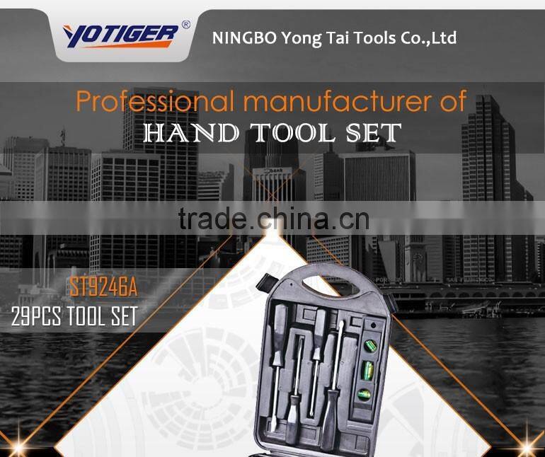 8'' Adjustable wrench 9'' water pump plier 7'' combination plier insultaion tape testing pen flashlight