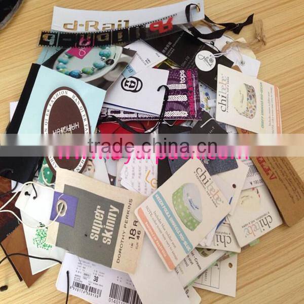 custom paper swing hang tags for garment clothes