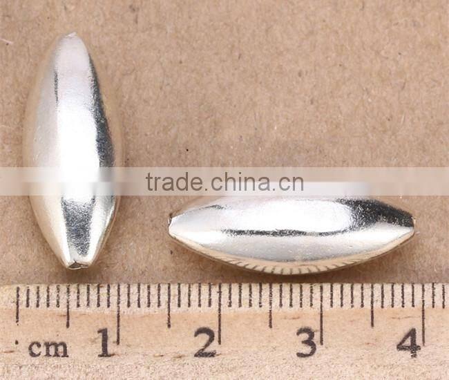 Rice shape 24mm Silver 925 spacer beads