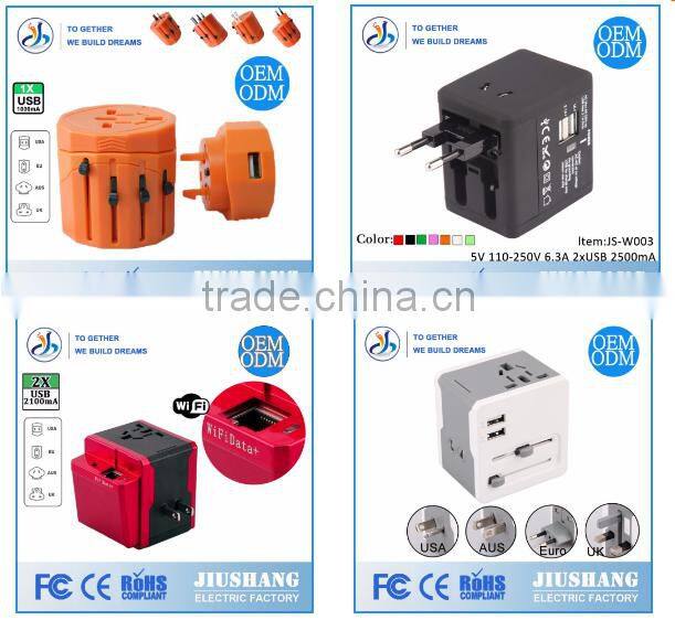 Fashion Business Gift Multi World Uk To Euro Plug Travel Universal Adapter