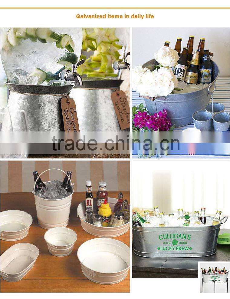 Large Silver Metal Beer Ice Cooler Bucket