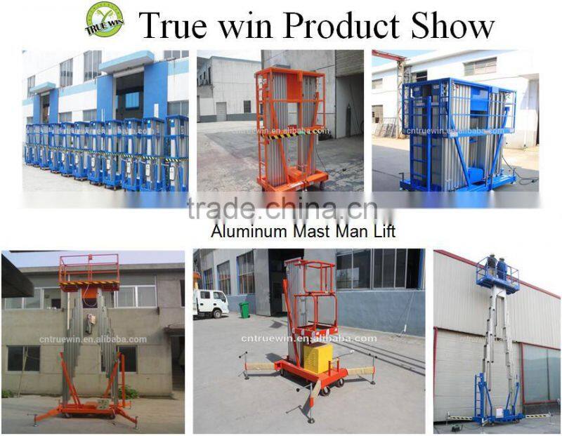 good quality 8 meter 0.1ton single post aluminium alloy lifter