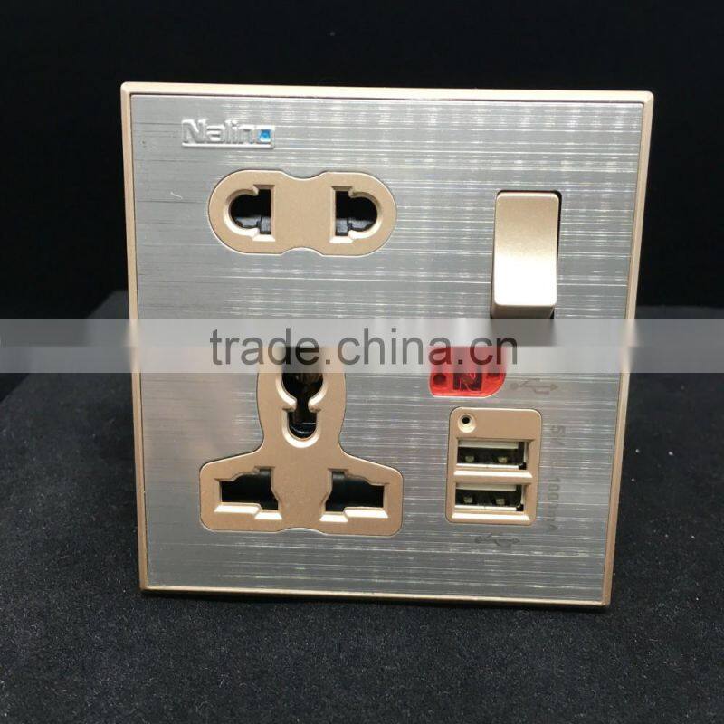 hottest product 2016 New design Iphone 6 usb wall socket 2 usb charging wall socket
