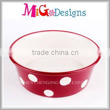 Handpainted Ceramic Round Personalized Pet Bowls