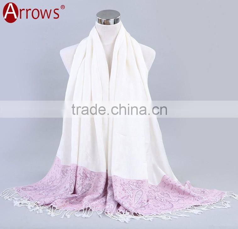 100% Cotton Jacquard Fancy Quality Women Ethnic Shawl Scarf Muslim Preyer Hijab Dress Wraps