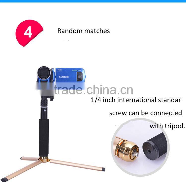 Color optional mini selfie stick for smartphone factory wholesale wireless monopod