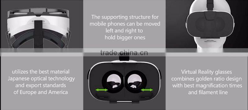 3D VR BOX 2ND generation virtual reality glass vr box 2.0 vr box 3d glasses+ BLUETOOTH REMOTE