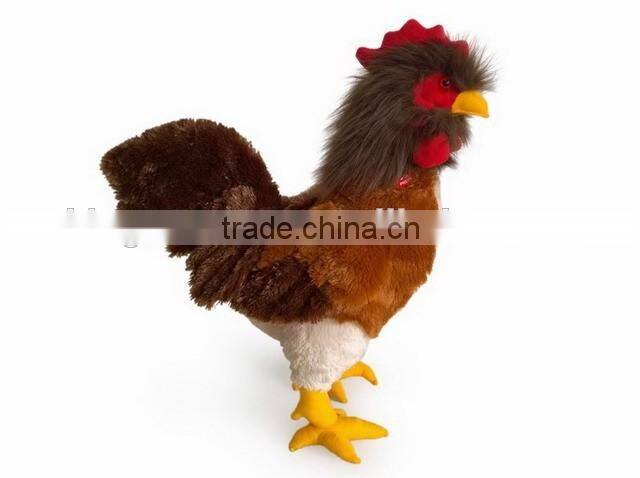 high quality factory wholesale realistic plush standing red cock soft toy stuffed animal toy red standing cock plush toys